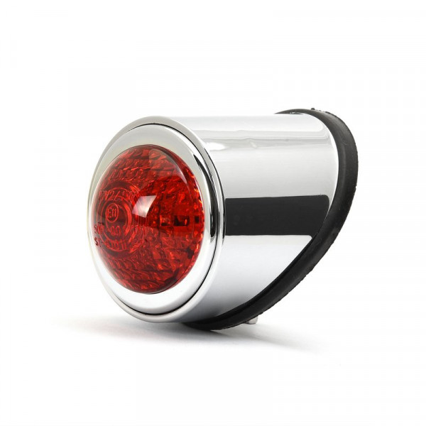 Single Tail-Rücklicht LED Chrom / Rot