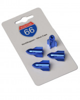 4er Set Ventilkappen Rakete in blau