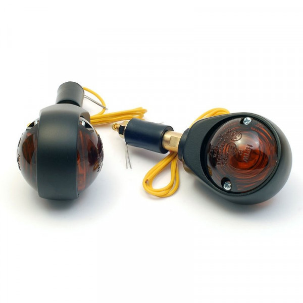 Bullseye Lenkerblinker Smoke/Schwarz Matt 22 mm und 1