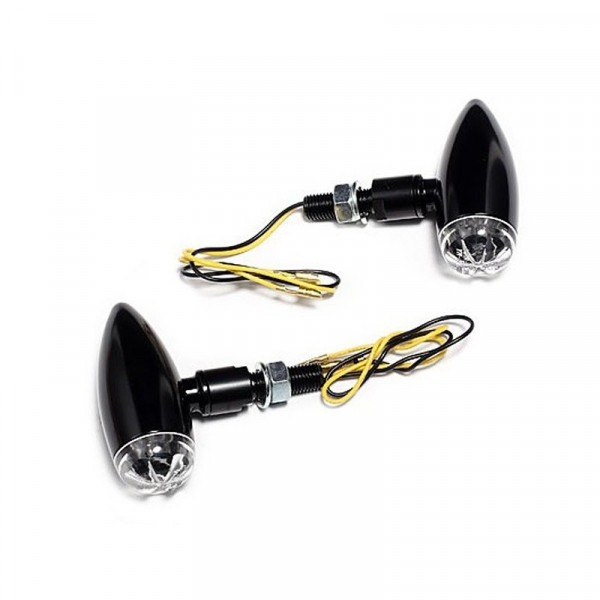 Bullet Blinker LED - Glatt Schwarz