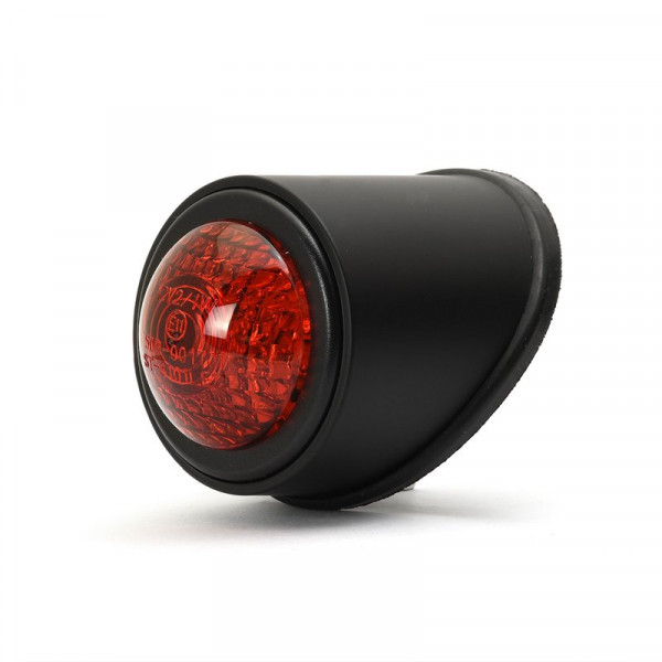 Single Tail-Rücklicht LED Schwarz / Rot