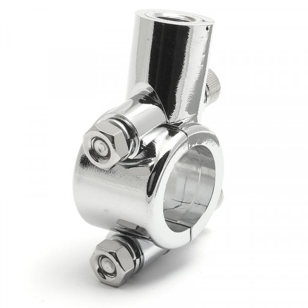 Spiegelhalterung für 22 mm Lenker mit 10 mm Gewinde Chrom