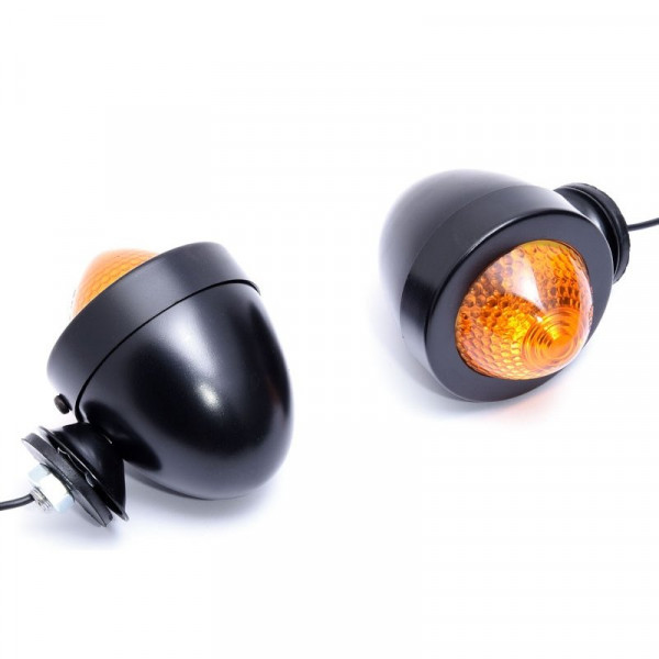 Bullet Blinker Schwarz kurzer Schaft