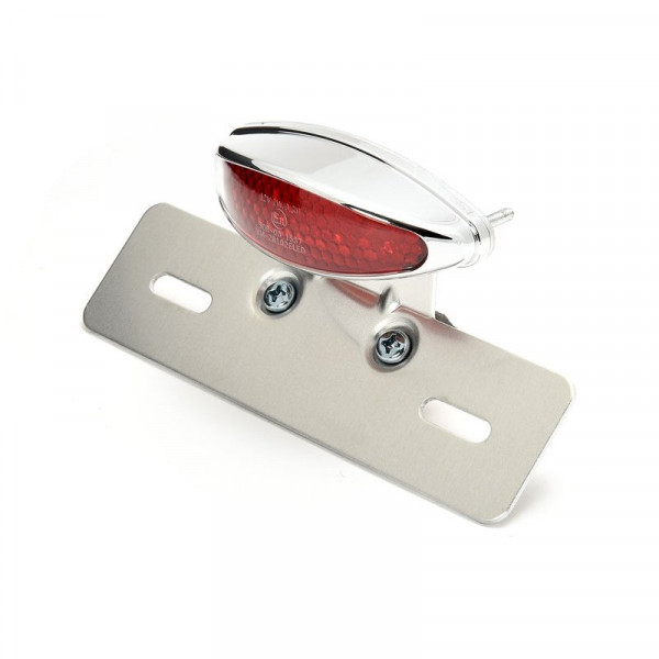 LED-Rücklicht Chrom mit roter Linse