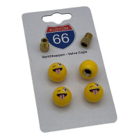 Ventilkappen 4er Set Smiley Zwinkerzunge