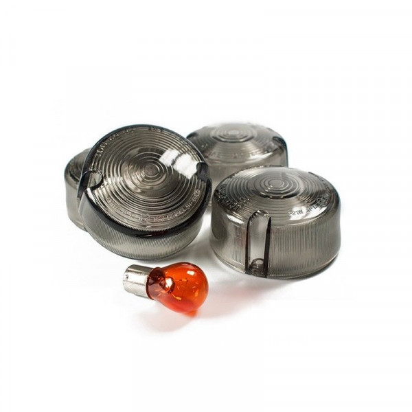 Blinkergläser Set Smoke für H-D Evo