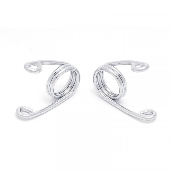 2 Sitzfeder Hairpin Spring Chrom rechts + links
