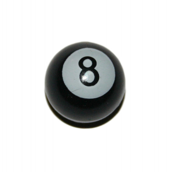 Ventilkappe 8 Ball in schwarz für Harleys Chopper und Eigenbauten