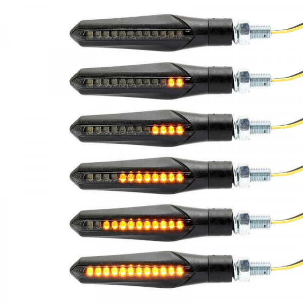 LED Blinker Sequentiell Schwarz mit Laufeffekt