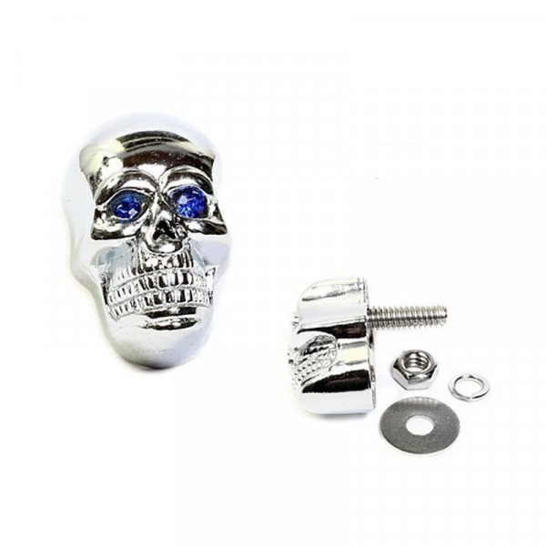 Totenkopfschraube 40mm blaue Augen