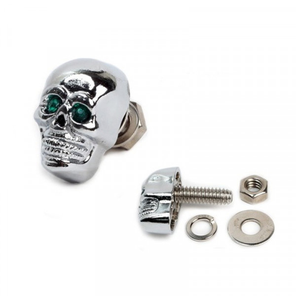Totenkopfschraube 25mm grüne Augen