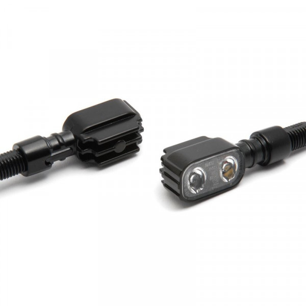 LED-Blinker mit Rück-/ Bremslicht Schwarz SlimLine