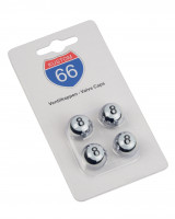 4er Set Ventilkappen 8 Ball in silber chrom style