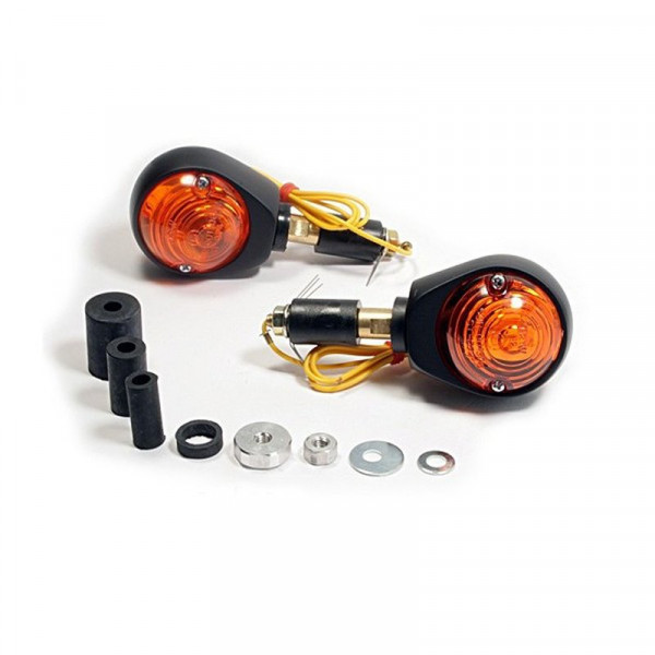 Bullseye Lenkerblinker Schwarz 22 mm, 1 , Alu