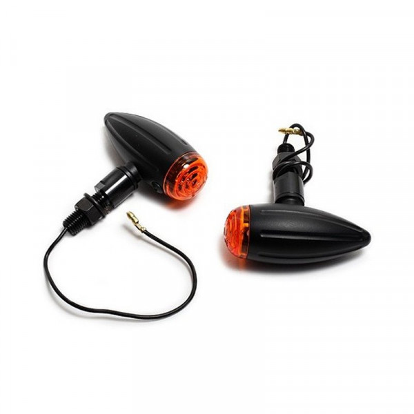 Bullet Blinker - Schwarz Mini Grooved L
